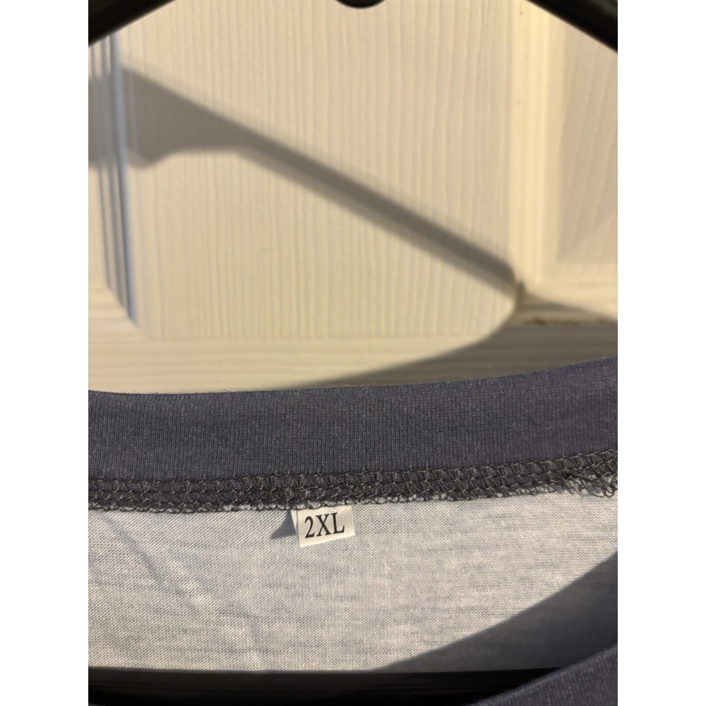 Jesus 2XL Blue Cotton Graphic T-Shirt Short Sleeve "Jesus Dropped the Charges" - Picture 2 of 3